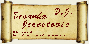 Desanka Jerčetović vizit kartica